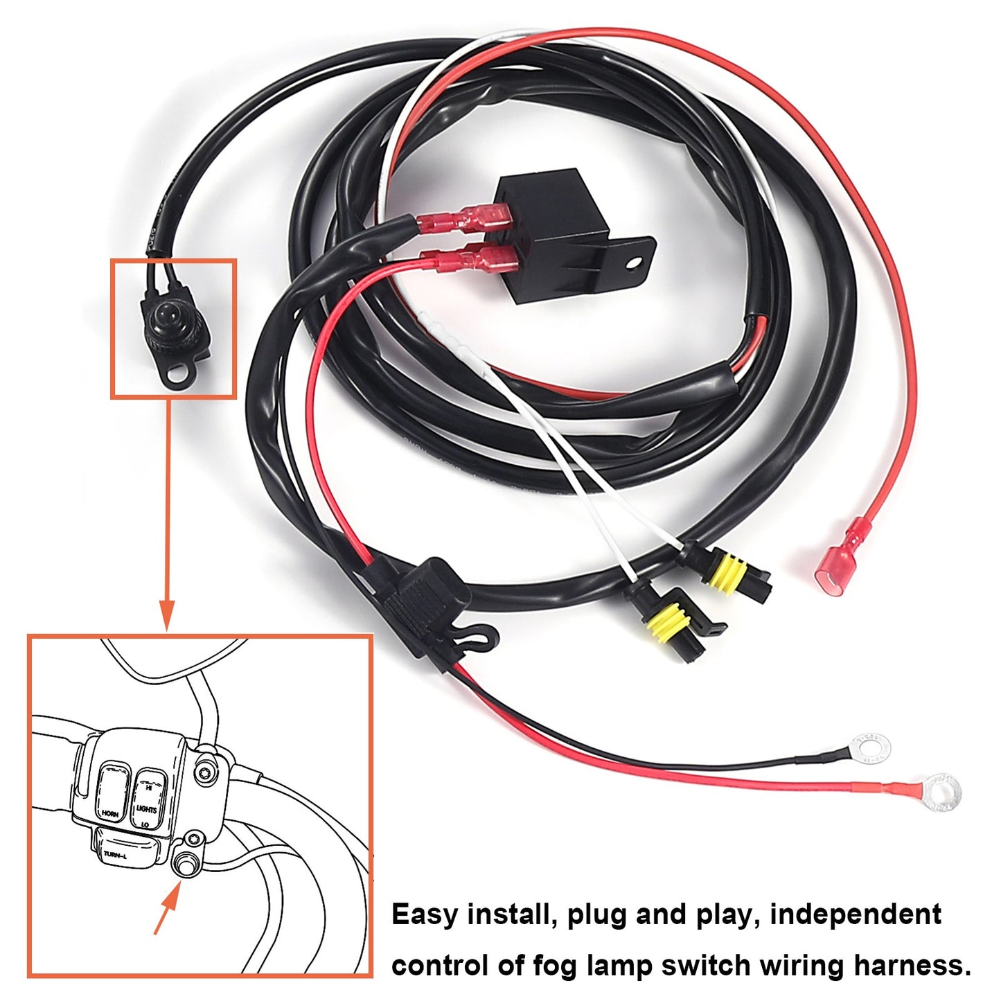Suportes para Faróis Auxiliares de Neblina com Sinaleira para Harley Auxiliary lamps Street Glide FLHX Electra Glide 06-23