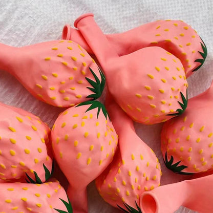 20/50pcs Strawberry Balloons Watermelon Fruit Birthday Party Summer Beach Hawaiian Party Decoration Chlidren Kid Birthday Globos