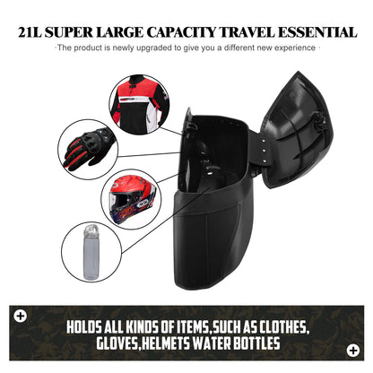Malas Laterais Rígidas Universais para Motocicleta 42L Baús Clássicos Bagagem de Montagem para Harley para R1200GS R1250GS DS400 Shadow 400 750