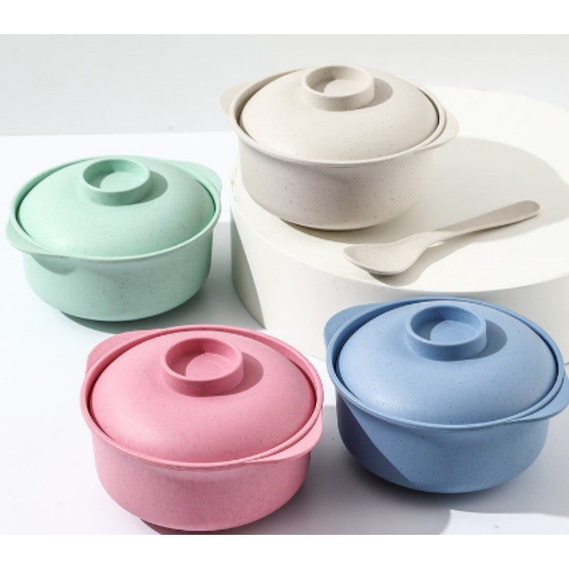Wheat Straw Dinnerware Sets with Plates, Cups, Knives, Forks and Spoons Reusable Plates Dishwasher and Microwave