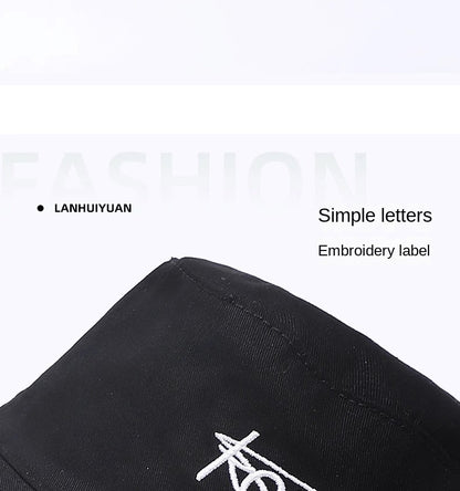 Big Head Letter Bucket Hat for Men Women XL Large Hip Hop Cap Fisherman Hat Summer Sun Hat Plus Size Panama