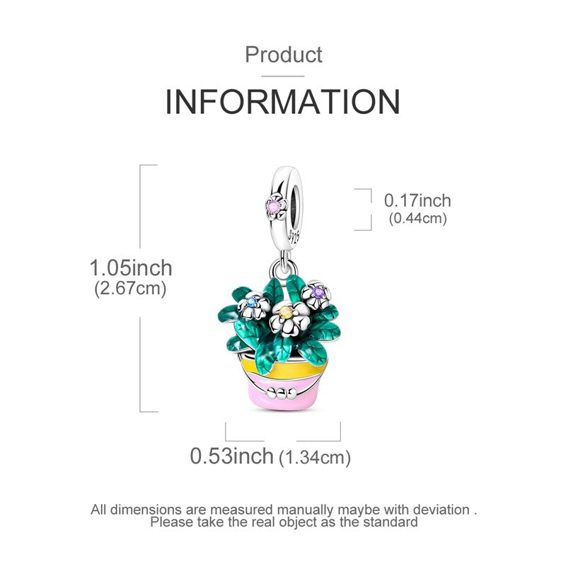 Pingente Charm Libélula Tema Primavera Prata Esterlina 925 Borboleta Flor Pendente Compatível com Bracelete Colar Joias DIY