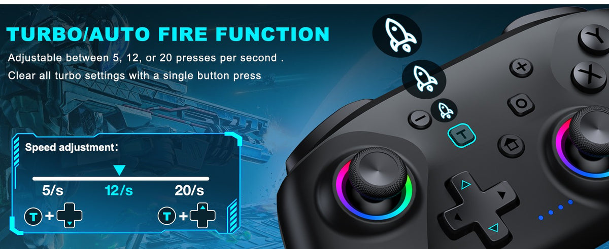 BEBONCOOL Wireless Controller for Switch 2 with Joystick Double Vibration Compatible for Switch OLED/Lite Switch Remote Gamepad