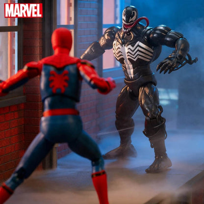 Fondjoy 1/12 Homem-Aranha Venom Edição de Quadrinhos Bonecos de Ação Marvel Modelo Montado Boneca Brinquedos Bagunçados Coleção Presentes de Aniversário para Meninos