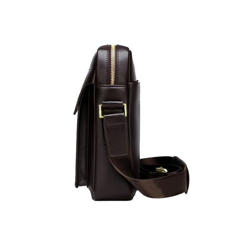 Men's shoulder bag, essential for business work, comes in large and small designs, simple crossbody bag