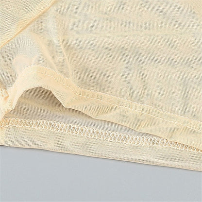 Men Transparent Boxers Bulge Ice Silk See Through Underpants Sexy Mid Waist Panties Lingerie Intimates