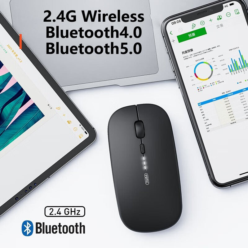 Inphic M1PRO Bluetooth Mouse Rechargeable 2.4G Wireless Mouse Office Mute Ultra thin and portable For Computers Laptops Tablets