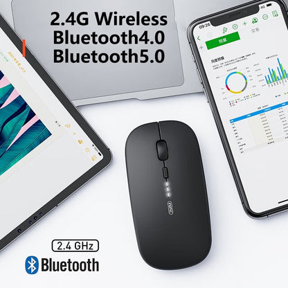 Inphic M1PRO Bluetooth Mouse Rechargeable 2.4G Wireless Mouse Office Mute Ultra thin and portable For Computers Laptops Tablets