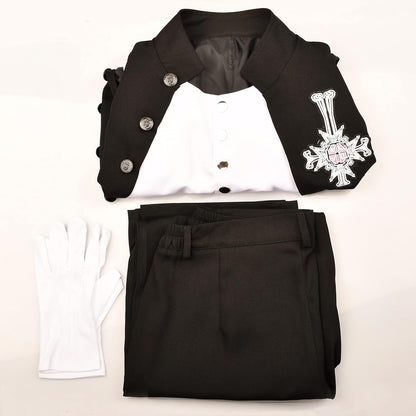Fulujiacos Ghost Cosplay Costume Alpha and Omega Papa Emeritus Cosplay Costume uniform Suit Halloween Stage Show Roleplay Men