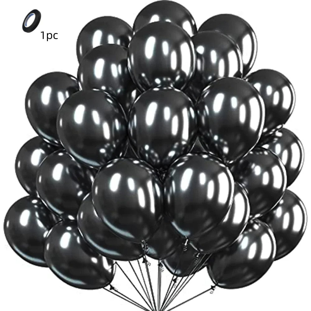 5/10/12inch Metallic Black Blue Balloon Chrome Hot Pink Rose Gold Balloon Baby Shower Boy Girl Birthday Wedding Party Decoration