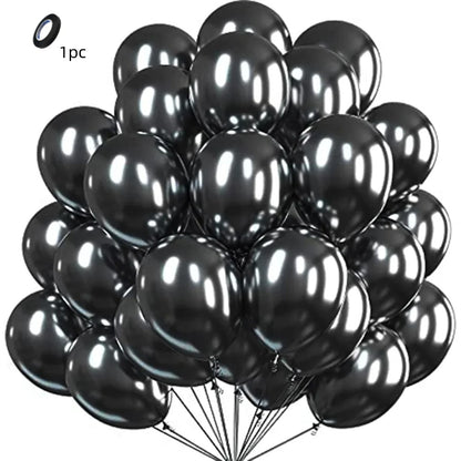 5/10/12inch Metallic Black Blue Balloon Chrome Hot Pink Rose Gold Balloon Baby Shower Boy Girl Birthday Wedding Party Decoration