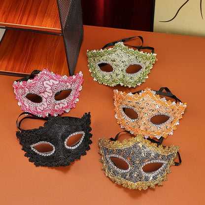 High-End Makeup Ball Mask, Half-Face Party Costume Accessory, Unisex Design for Birthdays & Festivals, Perfect for Men & Women