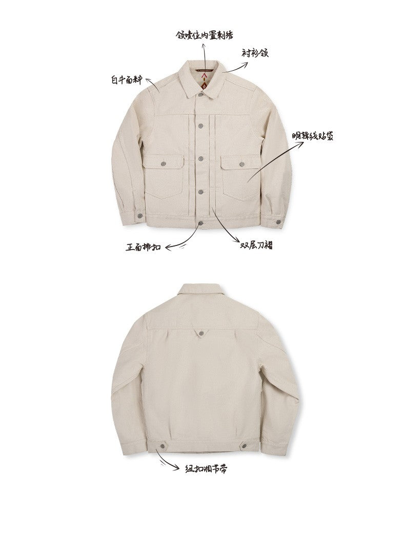 Maden Retro Jeans Jacket Men Amekaji Denim Coat Cotton 100% Slim Fit Outwear Fashion Streetwear Qality Vintage Men’S Clothing