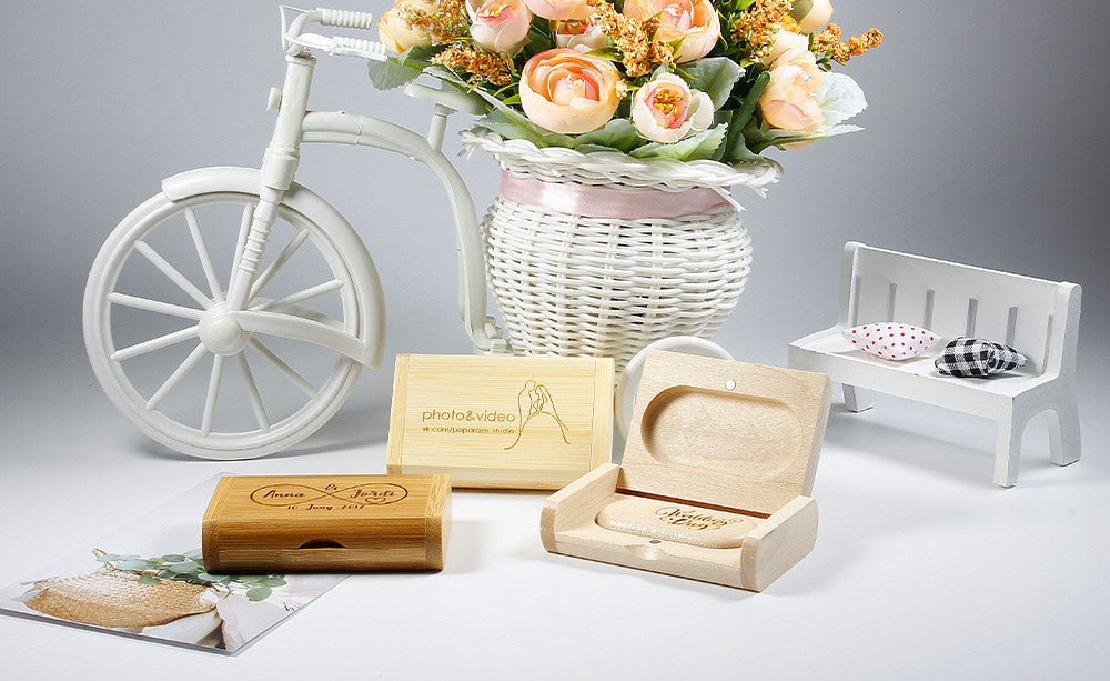 JASTER 10 unidades/lote (LOGOTIPO personalizável) Pen Drive USB 2.0 de Madeira 4GB 8GB 16GB 32GB 64GB 128GB Memory Stick Presente de Casamento