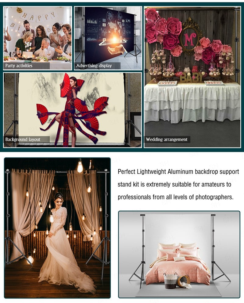 Photography Backdrop Stand Photo Studio Background Backdrops Chromakey Green Screen Support System Frame Carry Bag Light Kits