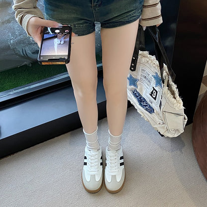 2025 Autumn New  Fashionable Comfortable Casual Sneakers Retro Thick-soled Sneakers Women's College Style Board Shoes Big Size