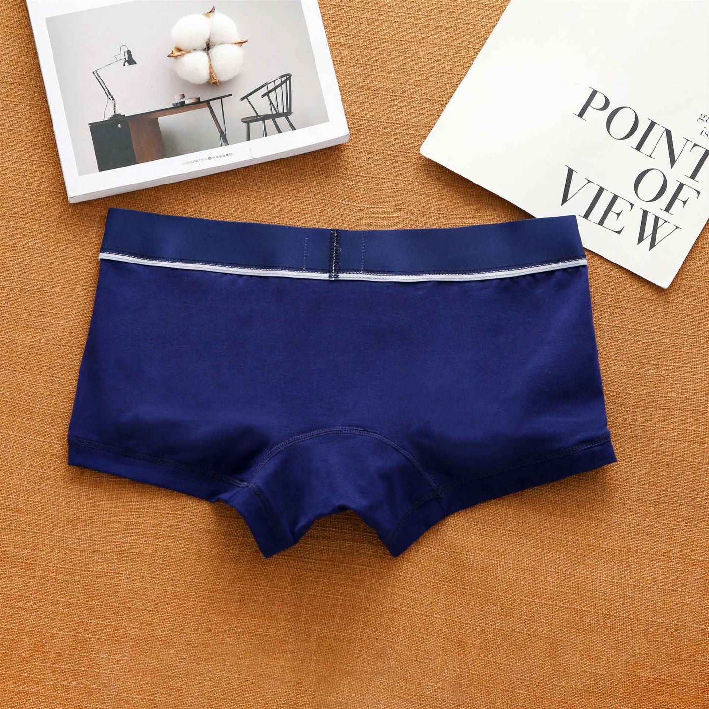 Men's cotton underwear low waist letter tide comfortable sweat-absorbent boxer shorts