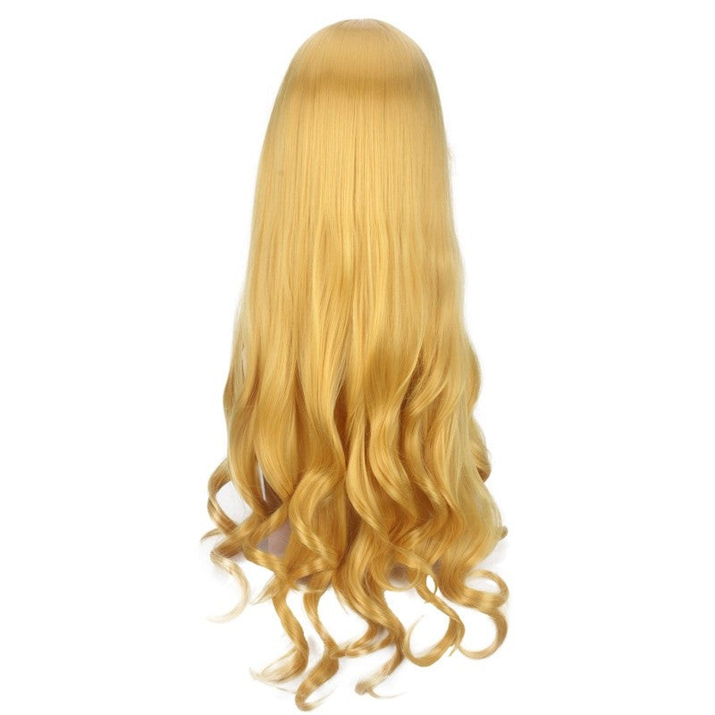 Movie Alola Princess Sleeping Beauty Yellow Hand Roll Cosplay Anime Wig Synthetic fiber wig