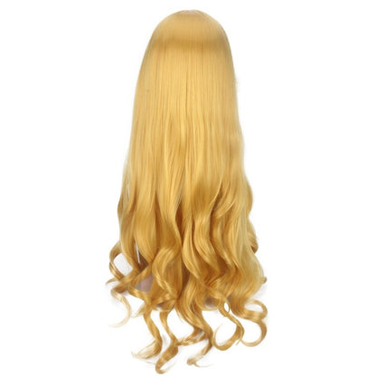 Movie Alola Princess Sleeping Beauty Yellow Hand Roll Cosplay Anime Wig Synthetic fiber wig