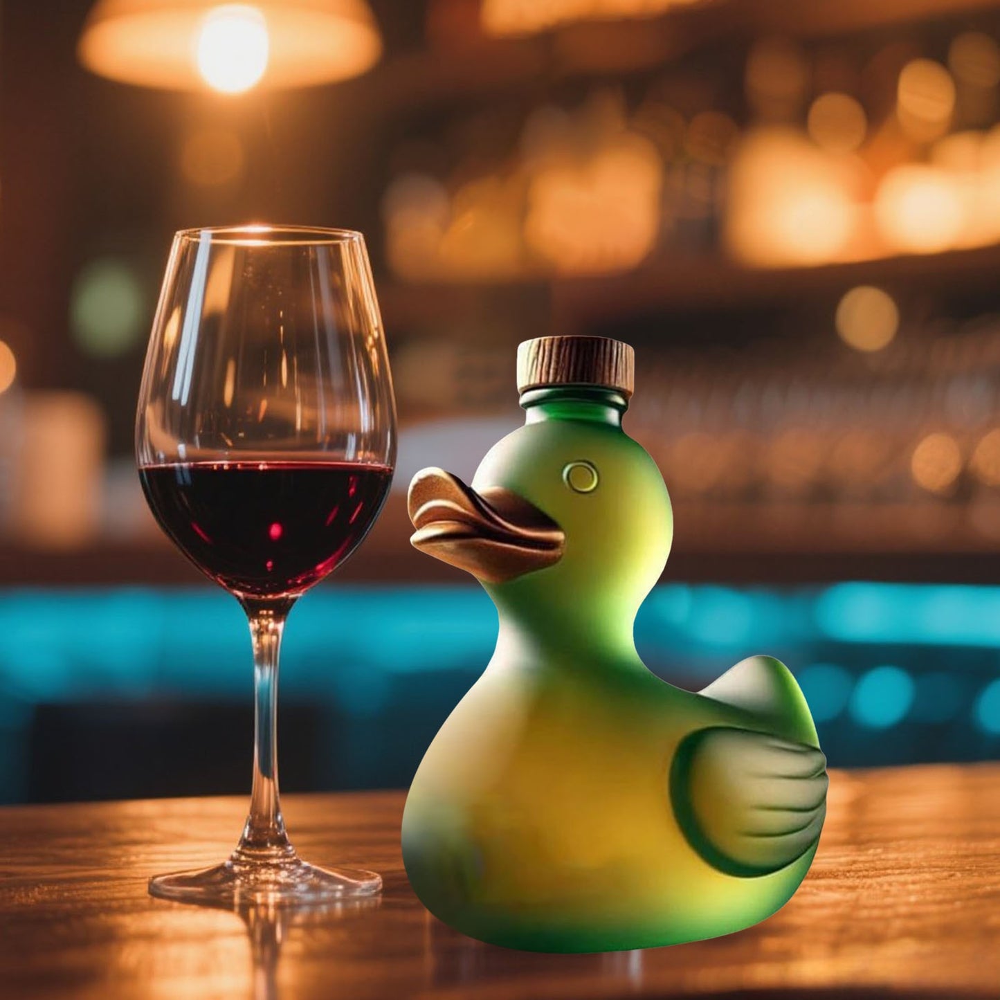 Suportes para Vinho de Cozinha Pato Engraçado Garrafa 10 oz Copos de Uísque Gravados Copos para Homens Copos de Degustação Mini Pato Criativo