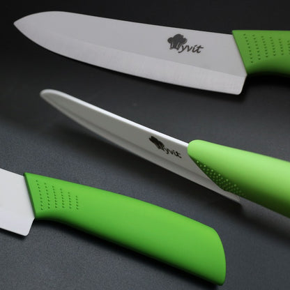 Conjunto de Facas de Cerâmica para Cozinha Profissional Faca de Cerâmica 3 4 5 6 Polegadas Faca de Descascar Frutas à Prova de Ferrugem para Fatiar Cortar Legumes