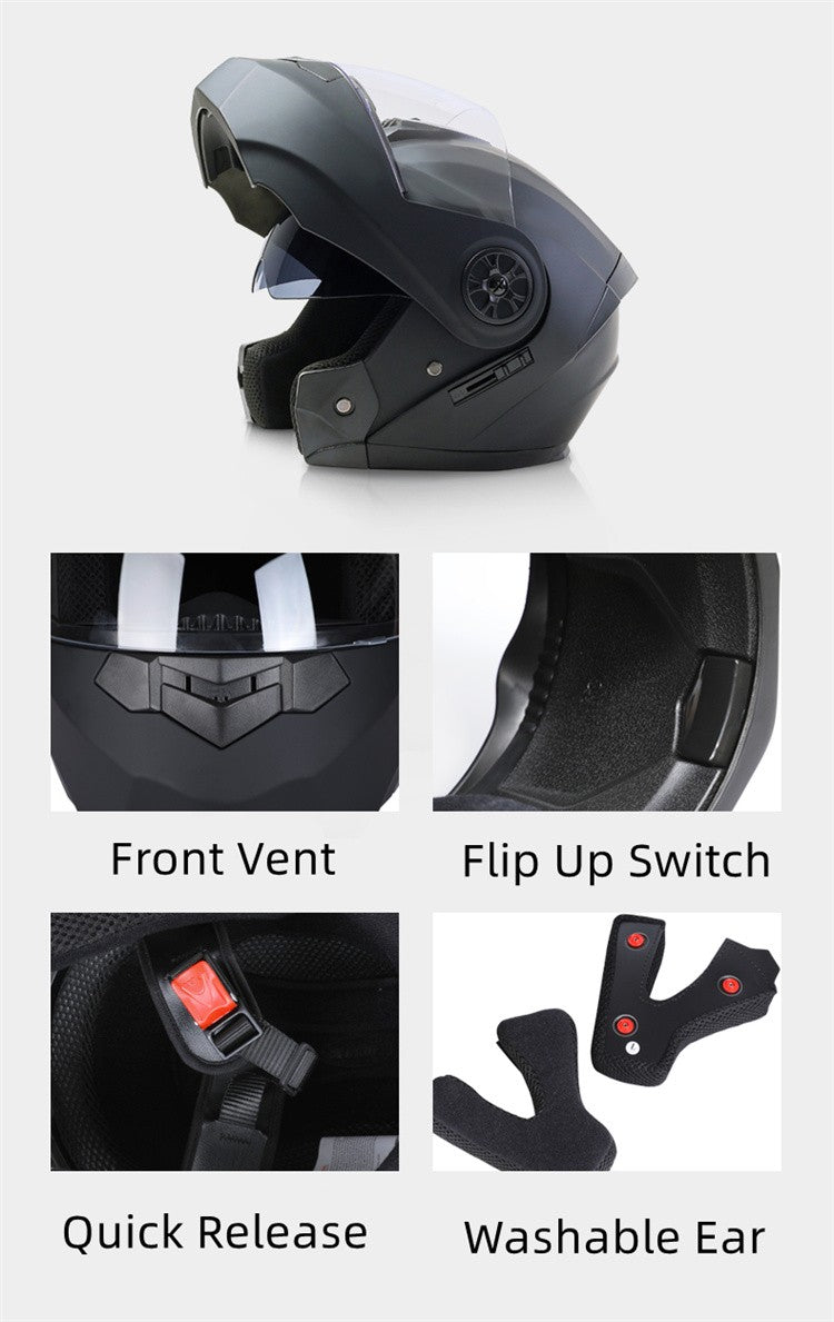 BLD Capacete Fechado Personalizado para Moto Masculino Feminino Capacete Moderno com Viseira Dupla Motocross Corrida Articulado Casco Moto