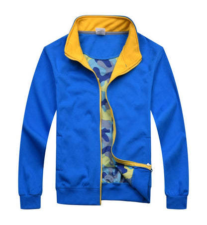 Cotton men's and women's standing collars, zippered jackets, spring and autumn cardigans, customized printing, logo embroidery