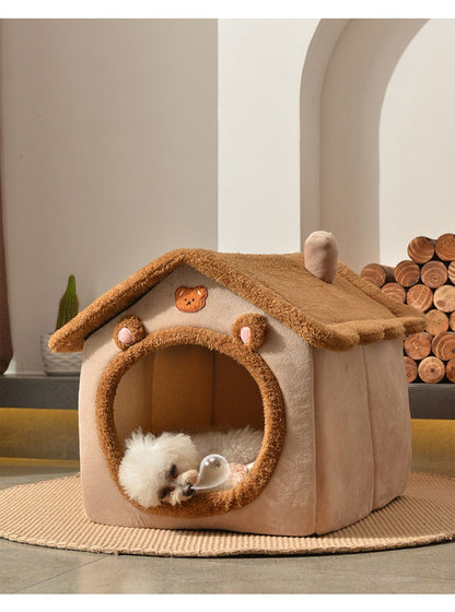 Casa de Cachorro Dobrável, Casinha, Cama, Tapete Para Cães Pequenos e Médios, Gatos, Quente de Inverno, Cama de Gato, Ninho, Produtos Para Animais de Estimação, Cesta, Caverna de Filhotes, Sofá Para Pets
