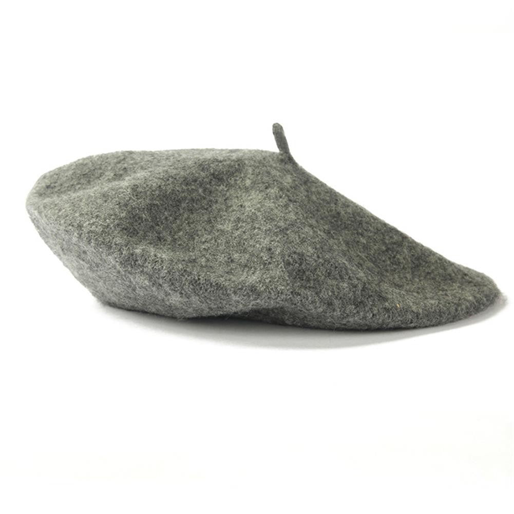 Women Girls Warm Wool Berets Hat Solid Color Retro Plain Cap All Matched Elegant French Artist Hat Lady Women Wool Berets