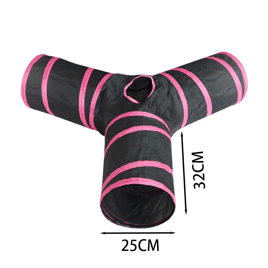 Túnel para Gatos Dobrável Túnel para Gatos Suprimentos para Animais de Estimação Brinquedo de Gato de Passar Túnel de Brincar Barril Perfurado Respirável para Papel de Barulho Interno