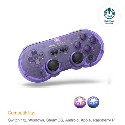 8Bitdo SN30 Pro Bluetooth Wireless Gaming Controller with Hall Effect for Switch 2 MacOS Android Raspberry Pi Windows Steam Deck