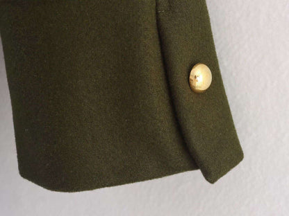 Thickened Double-Breasted Warm Collar Two-Tone Women's Winter Coat Fashionable Commute Style Polyester Fiber Long Sleeve Coat