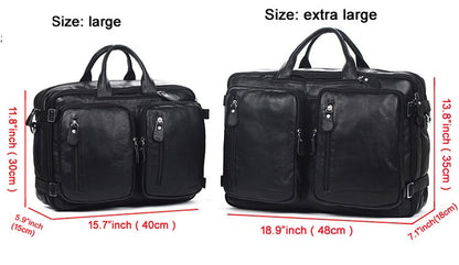 Bolsa de Viagem Masculina de Couro Genuíno Legítimo de Grão Integral Multifuncional, Bolsa de Viagem de Couro, Bolsa de Viagem Grande, Bolsa de Fim de Semana