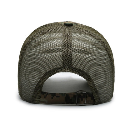 American Flag Camouflage Sticker Embroidered Baseball Cap Net Hat Men Outdoor Velcro Cap