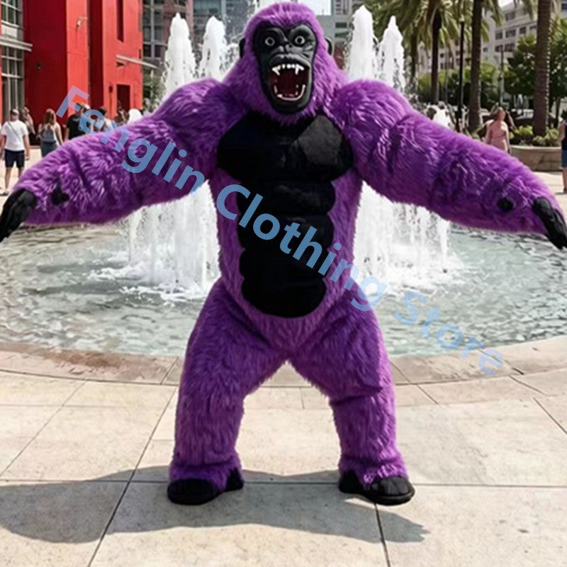 Cartoon Doll Costume 2.6-meter Inflatable Gorilla Mascot Costume Cartoon Doll King Kong Plush Party Advertisement and Role Playi