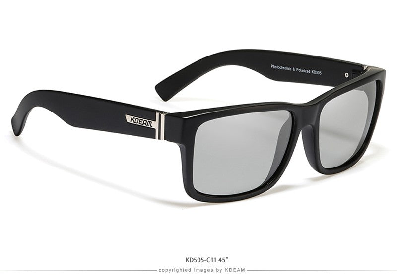 KDEAM Revamp Of Sport Men Sunglasses Polarized Shockingly Colors Sun Glasses Outdoor Driving Photochromic Sunglass With Box