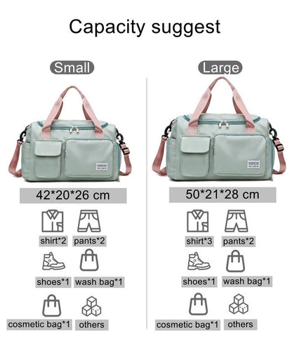 Womne's Travel Bags Handbags Gym Shoulder Bags Oxford Fitness Camping Trekking Bags Hiking Waterproof Outdoor Crossbody Bag