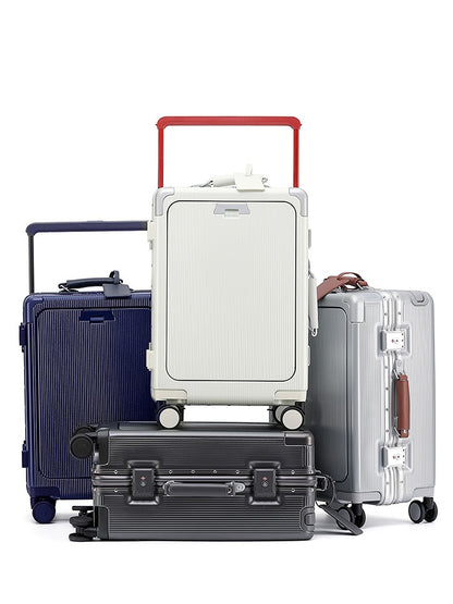 SUSHIMU Mala de Viagem Grande com Abertura Frontal Multifuncional Feminina 20 Polegadas Pequena Leve Mala de Bordo 24 Polegadas Masculina