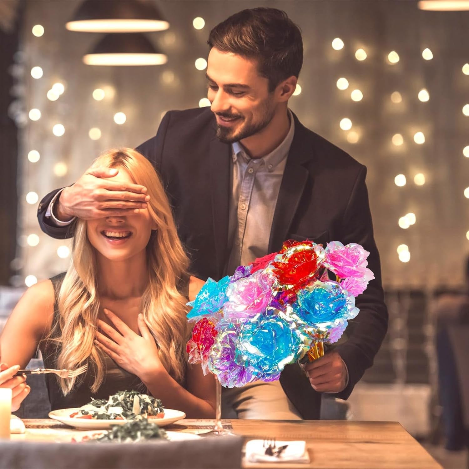 10pcs Artificial Flower Foil Rose Flower Simulation Artificial Rose Flower DIY Golden Plated Foil Rose Love Flower Party Supplie