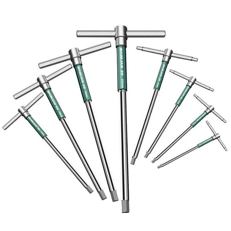 Chave de fenda Torx T/L 2.5/3/4/5/6/8/10mm Chave Allen Tipo T Cromada Chave Inglesa em Forma de T Ferramenta Manual Chave de Boca Tipo T Estendida