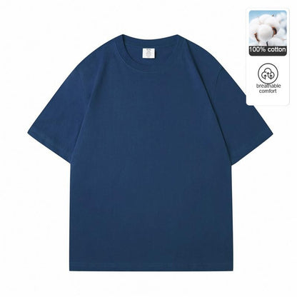 Top Grade 100% Mecerized Cotton New Summer Brand Tops Round Neck Plain t Shirt For Men Short Sleeve Casual Fashion Men Clothing