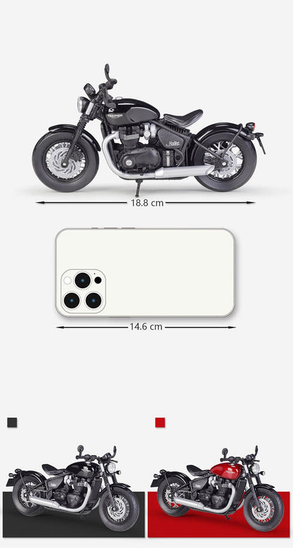 WELLY 1:12 Triumph Bonneville Bobber Miniatura de Liga de Motocicleta de Brinquedo Simulação de Brinquedo de Metal Fundido de Motocicleta para Crianças
