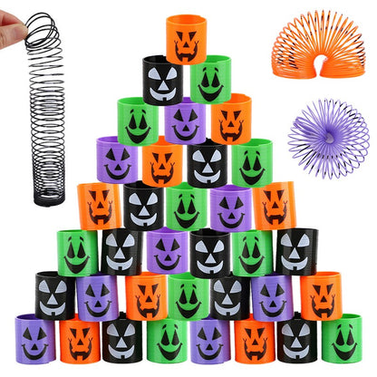 12/36pcs Halloween Coil Springs Toys Kids Halloween Party Favors Trick or Treat Gifts Boy Girl Birthday Goodie Bag Bucket Filler