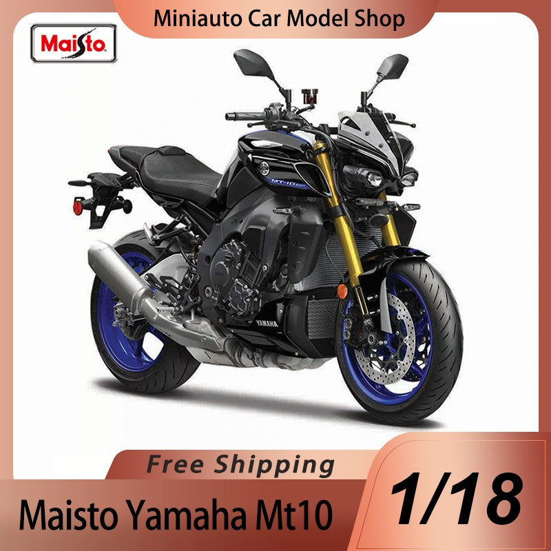 Novidade em Estoque Maisto Série Motocicleta 1:18 Yamaha Mt10 Liga Miniatura Modelo Diecast Ducati Kawasaki Bmw Moto Brinquedos Personalizados Presente