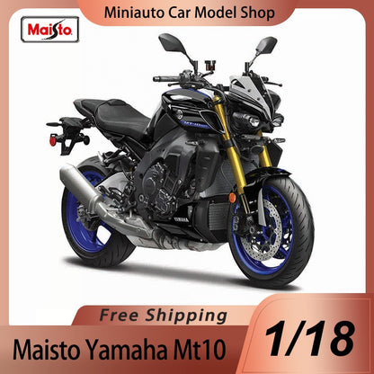 Novidade em Estoque Maisto Série Motocicleta 1:18 Yamaha Mt10 Liga Miniatura Modelo Diecast Ducati Kawasaki Bmw Moto Brinquedos Personalizados Presente
