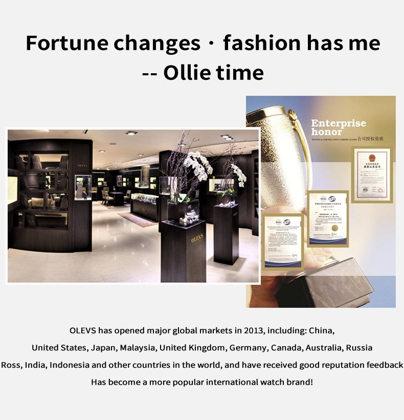 OLEVS Men's Watches Trend Luxury Fine Steel Strap Big Date Original Brand Quartz Wristwatch for Man Waterproof Luminous 5885 New