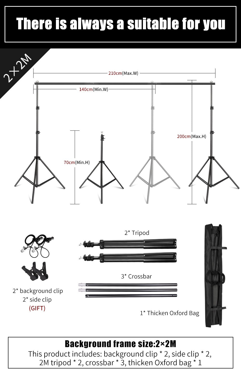 Photography Backdrop Stand Photo Studio Background Backdrops Chromakey Green Screen Support System Frame Carry Bag Light Kits