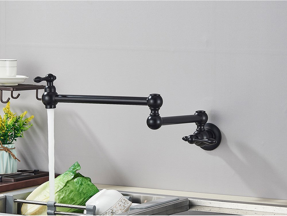 Brushed Gold Rotated Kitchen Sink Faucet Cold Water Tap Brass Basin Sink Swivel Faucets Wall Mounted Faucet