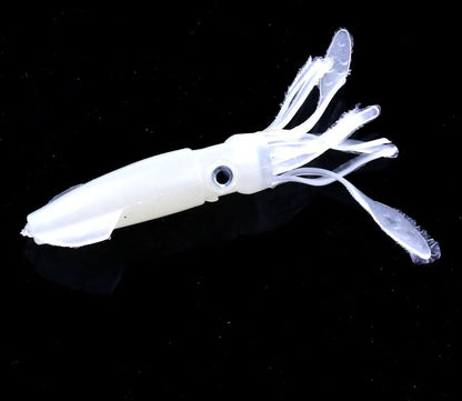 BURLE Luminous Soft Lures Mix Polvo Oleado Saias Macias Lulas Iscas Artificiais Lula Artificial Jig Iscas de Pesca Personalizadas