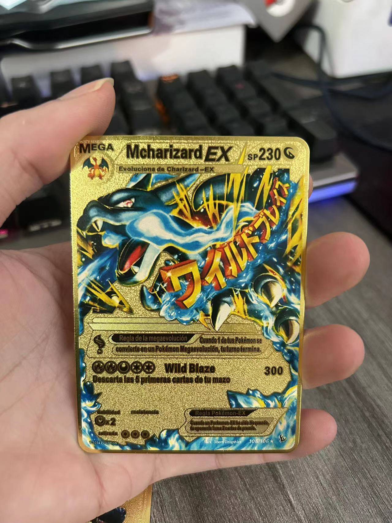Cartas Pokémon Espanhol Cartas Metálicas Pokémon Cartas de Ferro Pokémon Mewtwo Pikachu Gx Charizard Vmax Cartas Pokémon Vmax